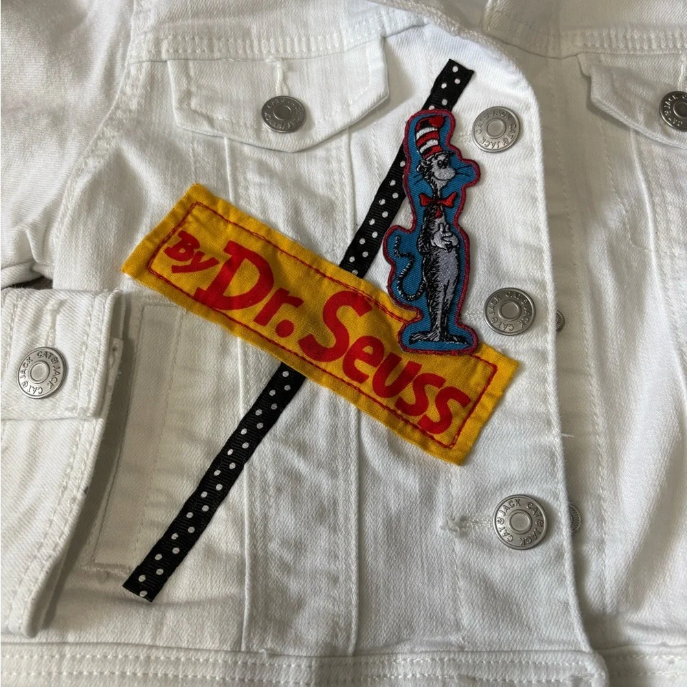 Dr. Seuss Kids White Customized Denim Jacket